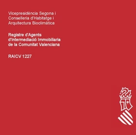 Distintivo del Registro de Agentes de Intermediación Inmobiliaria de la Comunitat Valenciana, RAICV 1227