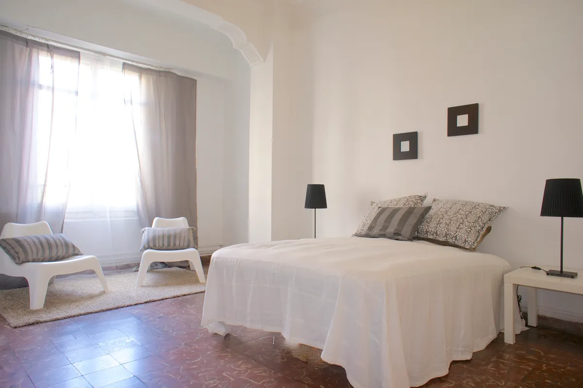 Dormitorio, después de la preparación