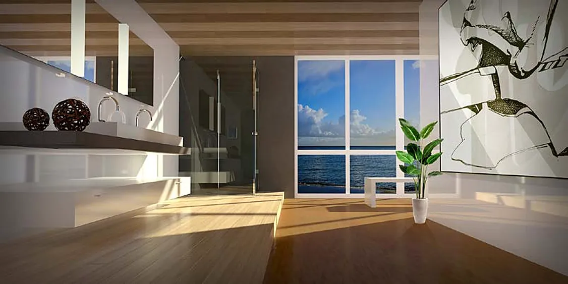 Render de reforma virtual en 3D de un interior